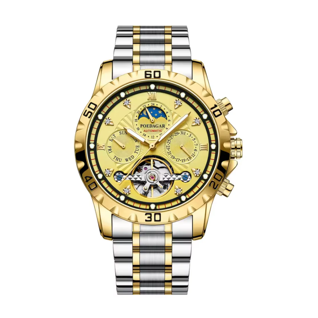 Titan Chrono X - Valmère® Luxury Men's Chronograph Watch Gold & Silver