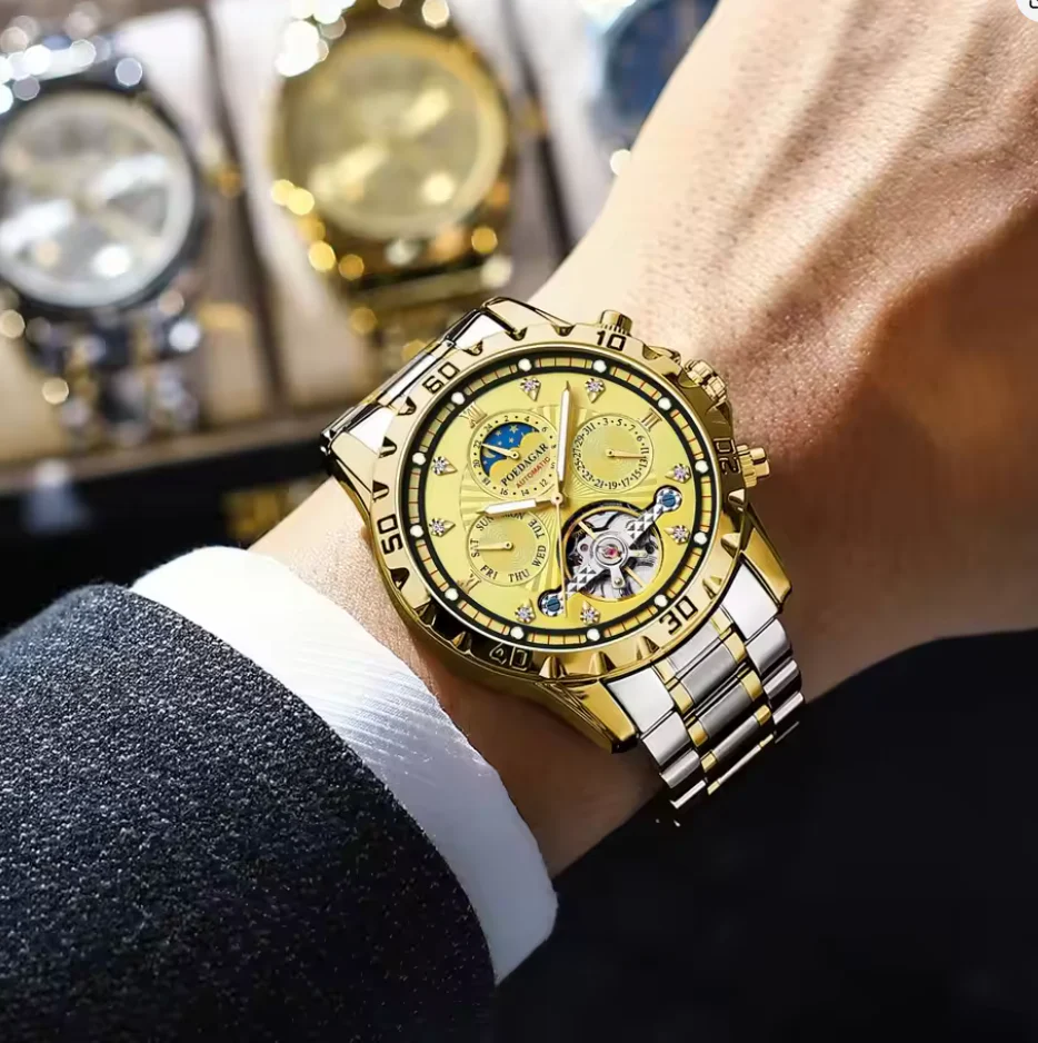 Titan Chrono X - Valmère® Luxury Men's Chronograph Watch Gold & Silver