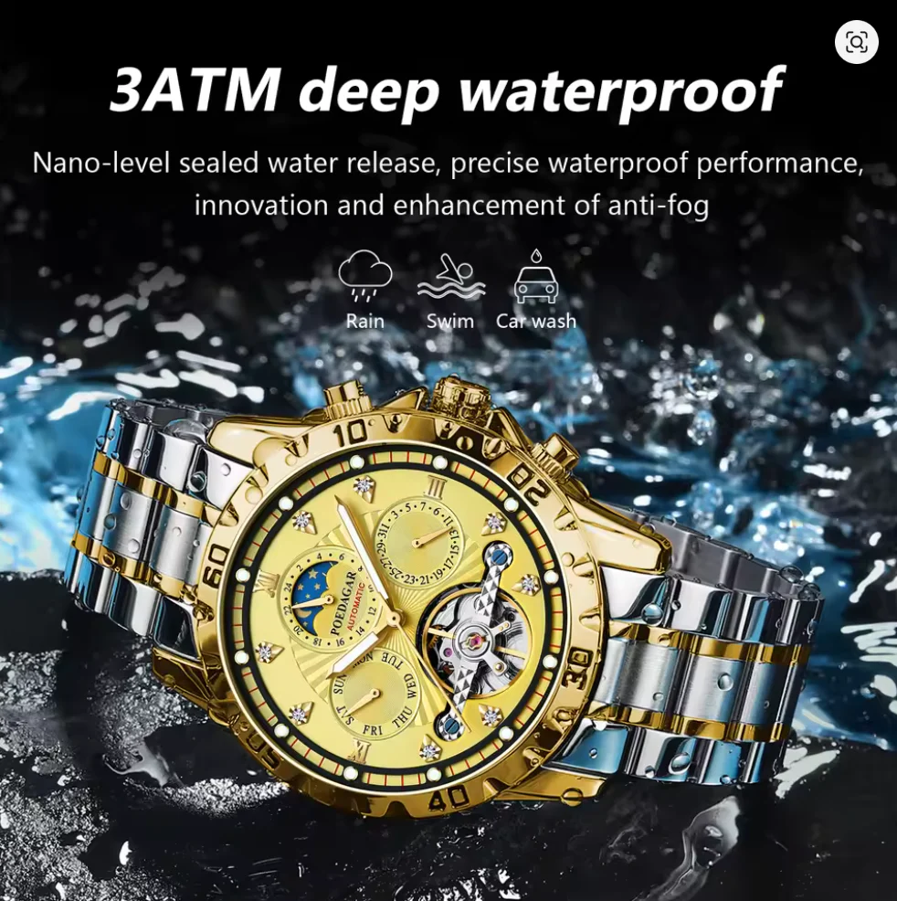 Titan Chrono X - Valmère® Luxury Men's Chronograph Watch Gold & Silver