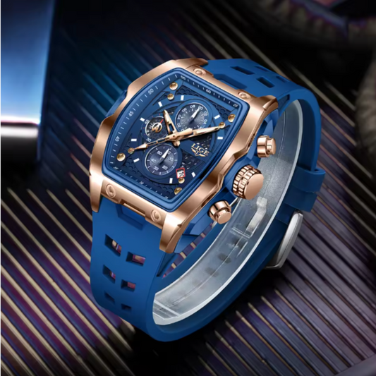 AquaPulse - LIGE Men’s Luxury Silicone Chronograph Waterproof Sports Watch