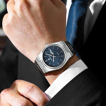 Vallenci – Poedagar Lüks Erkek Quartz Saat, Mavi Mozaik Kadranlı