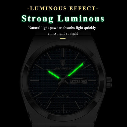 Vallenci – Poedagar Lüks Erkek Quartz Saat, Mavi Mozaik Kadranlı