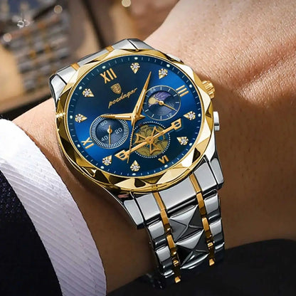 AstroVanta – Valmère Lüks Erkek Otomatik Saat, Altın & Gümüş