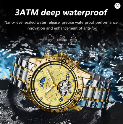 Titan Chrono X - Valmère® Luxury Men's Chronograph Watch Gold & Silver