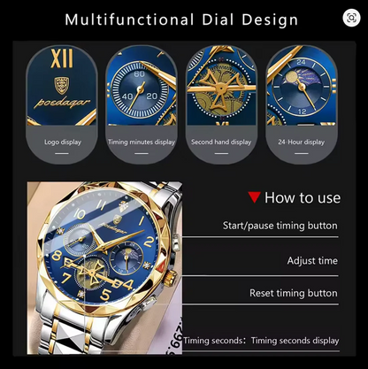 AstroVanta - Valmère® Luxury Men's Automatic Watch Gold & Silver