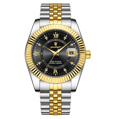 Sentinal – Poedagar Lüks Erkek Quartz Saat, Altın & Azure Mavi Özel Seri